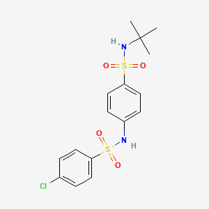 molecular formula C16H19ClN2O4S2 B4018525 N-{4-[(tert-butylamino)sulfonyl]phenyl}-4-chlorobenzenesulfonamide CAS No. 519170-14-0