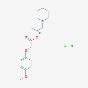 molecular formula C17H26ClNO4 B4018537 1-methyl-2-(1-piperidinyl)ethyl (4-methoxyphenoxy)acetate hydrochloride 