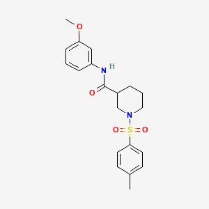 molecular formula C20H24N2O4S B4018544 N-(3-methoxyphenyl)-1-[(4-methylphenyl)sulfonyl]-3-piperidinecarboxamide 