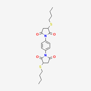 molecular formula C22H28N2O4S2 B4018553 1,1'-(1,4-phenylene)bis[3-(butylthio)-2,5-pyrrolidinedione] 