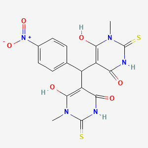 molecular formula C17H15N5O6S2 B4018567 5,5'-[(4-nitrophenyl)methylene]bis(6-hydroxy-2-mercapto-3-methyl-4(3H)-pyrimidinone) - trimethylamine (1:1) 