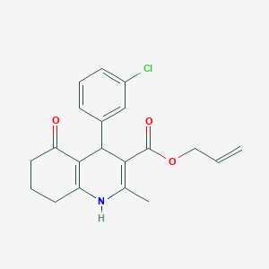 molecular formula C20H20ClNO3 B401859 Prop-2-enyl 4-(3-chlorophenyl)-2-methyl-5-oxo-1,4,5,6,7,8-hexahydroquinoline-3-carboxylate 