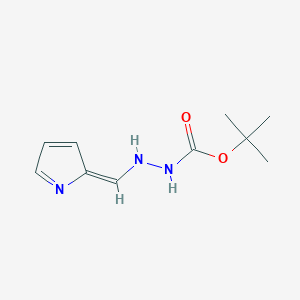 molecular formula C10H15N3O2 B040186 tert-butyl N-[[(E)-pyrrol-2-ylidenemethyl]amino]carbamate CAS No. 113906-90-4