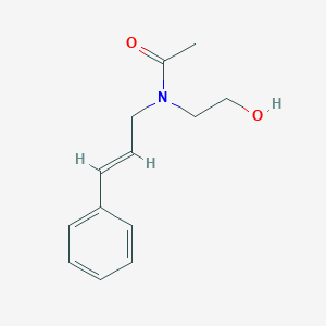 molecular formula C13H17NO2 B4018607 N-(2-hydroxyethyl)-N-[(2E)-3-phenylprop-2-en-1-yl]acetamide 