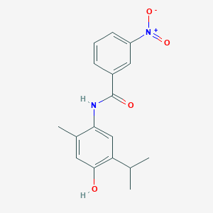 molecular formula C17H18N2O4 B4018611 N-(4-hydroxy-5-isopropyl-2-methylphenyl)-3-nitrobenzamide 