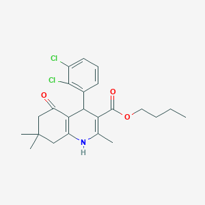 molecular formula C23H27Cl2NO3 B401863 Butyl 4-(2,3-dichlorophenyl)-2,7,7-trimethyl-5-oxo-1,4,5,6,7,8-hexahydro-3-quinolinecarboxylate 