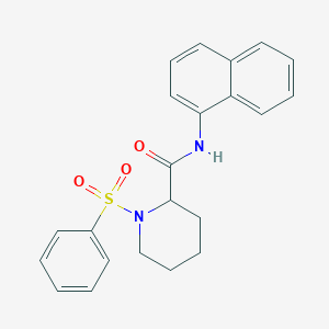 molecular formula C22H22N2O3S B4018645 N-1-naphthyl-1-(phenylsulfonyl)-2-piperidinecarboxamide 