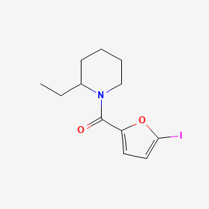 molecular formula C12H16INO2 B4018651 2-ethyl-1-(5-iodo-2-furoyl)piperidine 
