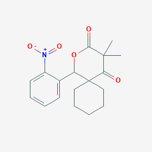 molecular formula C18H21NO5 B4018690 4,4-dimethyl-1-(2-nitrophenyl)-2-oxaspiro[5.5]undecane-3,5-dione 