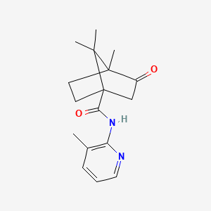 molecular formula C17H22N2O2 B4018702 4,7,7-trimethyl-N-(3-methyl-2-pyridinyl)-3-oxobicyclo[2.2.1]heptane-1-carboxamide 