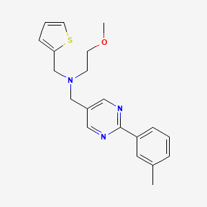 (2-methoxyethyl){[2-(3-methylphenyl)pyrimidin-5-yl]methyl}(2-thienylmethyl)amine