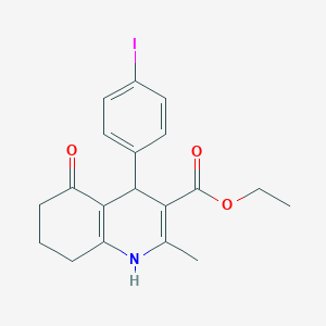 molecular formula C19H20INO3 B401874 Ethyl 4-(4-iodophenyl)-2-methyl-5-oxo-1,4,5,6,7,8-hexahydroquinoline-3-carboxylate 