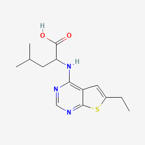 molecular formula C14H19N3O2S B4018748 N-(6-ethylthieno[2,3-d]pyrimidin-4-yl)leucine 