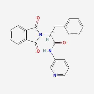 molecular formula C22H17N3O3 B4018754 2-(1,3-dioxo-1,3-dihydro-2H-isoindol-2-yl)-3-phenyl-N-3-pyridinylpropanamide 