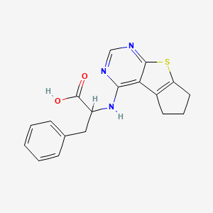 molecular formula C18H17N3O2S B4018761 N-(6,7-dihydro-5H-cyclopenta[4,5]thieno[2,3-d]pyrimidin-4-yl)phenylalanine 