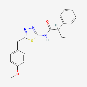 molecular formula C20H21N3O2S B4018784 N-[5-(4-methoxybenzyl)-1,3,4-thiadiazol-2-yl]-2-phenylbutanamide 