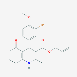 Prop-2-en-1-yl 4-(3-bromo-4-methoxyphenyl)-2-methyl-5-oxo-1,4,5,6,7,8-hexahydroquinoline-3-carboxylate
