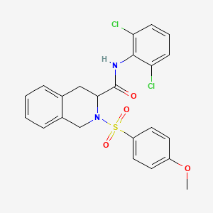 molecular formula C23H20Cl2N2O4S B4018837 N-(2,6-dichlorophenyl)-2-[(4-methoxyphenyl)sulfonyl]-1,2,3,4-tetrahydro-3-isoquinolinecarboxamide 