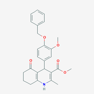 Methyl 2-methyl-4-{3-(methyloxy)-4-[(phenylmethyl)oxy]phenyl}-5-oxo-1,4,5,6,7,8-hexahydroquinoline-3-carboxylate