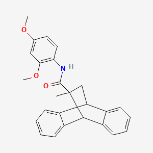 molecular formula C26H25NO3 B4018852 N-(2,4-dimethoxyphenyl)-15-methyltetracyclo[6.6.2.0~2,7~.0~9,14~]hexadeca-2,4,6,9,11,13-hexaene-15-carboxamide 