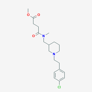 molecular formula C20H29ClN2O3 B4018860 methyl 4-[({1-[2-(4-chlorophenyl)ethyl]-3-piperidinyl}methyl)(methyl)amino]-4-oxobutanoate 