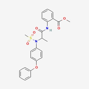 molecular formula C24H24N2O6S B4018907 methyl 2-{[N-(methylsulfonyl)-N-(4-phenoxyphenyl)alanyl]amino}benzoate 
