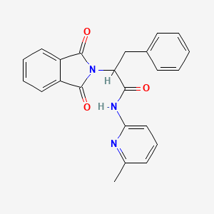 molecular formula C23H19N3O3 B4018921 2-(1,3-dioxo-1,3-dihydro-2H-isoindol-2-yl)-N-(6-methyl-2-pyridinyl)-3-phenylpropanamide 