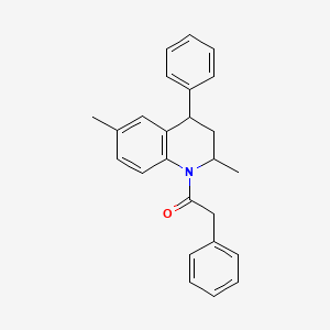 molecular formula C25H25NO B4018939 2,6-dimethyl-4-phenyl-1-(phenylacetyl)-1,2,3,4-tetrahydroquinoline 