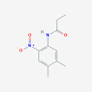 molecular formula C11H14N2O3 B4018945 N-(4,5-dimethyl-2-nitrophenyl)propanamide 