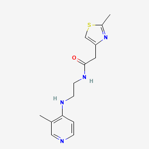 molecular formula C14H18N4OS B4018964 N-{2-[(3-methylpyridin-4-yl)amino]ethyl}-2-(2-methyl-1,3-thiazol-4-yl)acetamide 