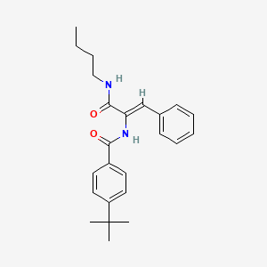 molecular formula C24H30N2O2 B4018966 4-tert-butyl-N-{1-[(butylamino)carbonyl]-2-phenylvinyl}benzamide 