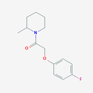molecular formula C14H18FNO2 B4018991 1-[(4-fluorophenoxy)acetyl]-2-methylpiperidine 