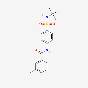 molecular formula C19H24N2O3S B4019004 N-{4-[(tert-butylamino)sulfonyl]phenyl}-3,4-dimethylbenzamide 
