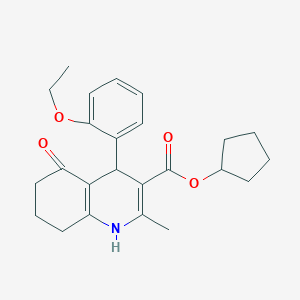 molecular formula C24H29NO4 B401901 Cyclopentyl 4-(2-ethoxyphenyl)-2-methyl-5-oxo-1,4,5,6,7,8-hexahydroquinoline-3-carboxylate 