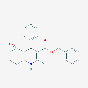 Benzyl 4-(2-chlorophenyl)-2-methyl-5-oxo-1,4,5,6,7,8-hexahydro-3-quinolinecarboxylate