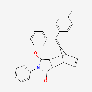 molecular formula C30H25NO2 B4019075 10-[bis(4-methylphenyl)methylene]-4-phenyl-4-azatricyclo[5.2.1.0~2,6~]dec-8-ene-3,5-dione 