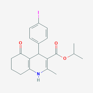 molecular formula C20H22INO3 B401908 1-Methylethyl 4-(4-iodophenyl)-2-methyl-5-oxo-1,4,5,6,7,8-hexahydroquinoline-3-carboxylate 