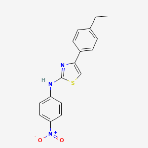 molecular formula C17H15N3O2S B4019085 4-(4-ethylphenyl)-N-(4-nitrophenyl)-1,3-thiazol-2-amine 