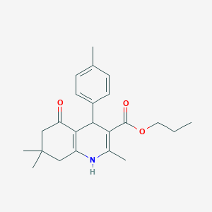 molecular formula C23H29NO3 B401911 Propyl 2,7,7-trimethyl-4-(4-methylphenyl)-5-oxo-1,4,5,6,7,8-hexahydroquinoline-3-carboxylate 