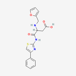 molecular formula C18H17N3O4S B4019112 N~2~-(2-furylmethyl)-N~1~-(4-phenyl-1,3-thiazol-2-yl)-alpha-asparagine 