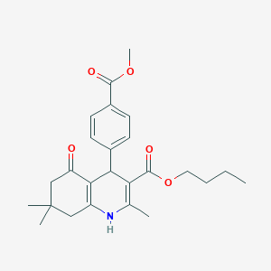 molecular formula C25H31NO5 B401913 Butyl 2,7,7-trimethyl-4-{4-[(methyloxy)carbonyl]phenyl}-5-oxo-1,4,5,6,7,8-hexahydroquinoline-3-carboxylate 