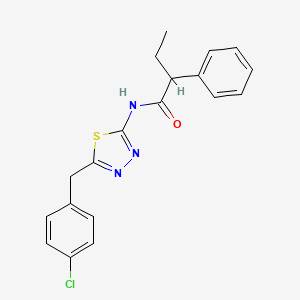 molecular formula C19H18ClN3OS B4019151 N-[5-(4-chlorobenzyl)-1,3,4-thiadiazol-2-yl]-2-phenylbutanamide 