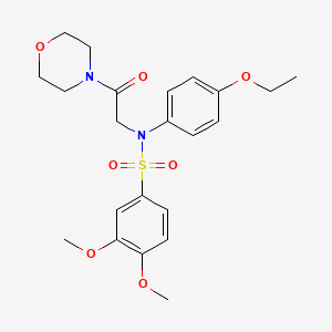 molecular formula C22H28N2O7S B4019164 N-(4-ethoxyphenyl)-3,4-dimethoxy-N-[2-(4-morpholinyl)-2-oxoethyl]benzenesulfonamide 