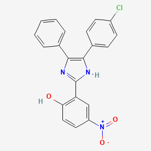 molecular formula C21H14ClN3O3 B4019172 2-[4-(4-chlorophenyl)-5-phenyl-1H-imidazol-2-yl]-4-nitrophenol 
