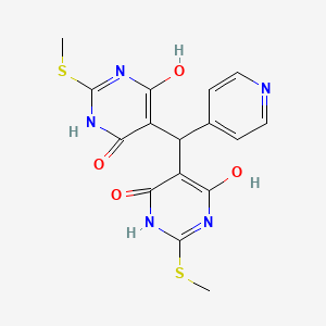 5,5'-(4-pyridinylmethylene)bis[6-hydroxy-2-(methylthio)-4(3H)-pyrimidinone]