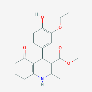 molecular formula C20H23NO5 B401918 Methyl 4-(3-ethoxy-4-hydroxyphenyl)-2-methyl-5-oxo-1,4,5,6,7,8-hexahydroquinoline-3-carboxylate 