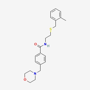 molecular formula C22H28N2O2S B4019186 N-{2-[(2-methylbenzyl)thio]ethyl}-4-(4-morpholinylmethyl)benzamide 