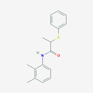 molecular formula C17H19NOS B4019192 N-(2,3-dimethylphenyl)-2-(phenylthio)propanamide 