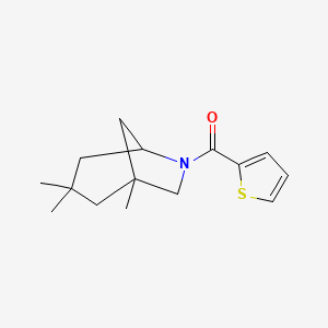 molecular formula C15H21NOS B4019204 1,3,3-trimethyl-6-(2-thienylcarbonyl)-6-azabicyclo[3.2.1]octane 