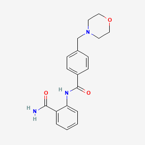 molecular formula C19H21N3O3 B4019220 2-{[4-(4-吗啉基甲基)苯甲酰]氨基}苯甲酰胺 